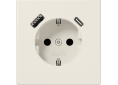 JUNG 1520-15 Prise de courant SCHUKO avec chargeur USB type A et type C Ivoire