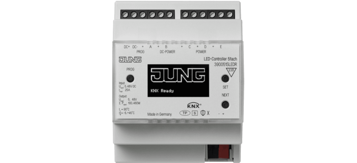 Jung KNX- contrôleur LED 5 voies  - 390051SLEDR